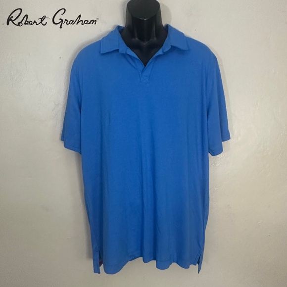 Robert Graham Polo XL classic fit Gently worn 50% cotton/50% modal 24.5" armpits - Picture 1 of 3